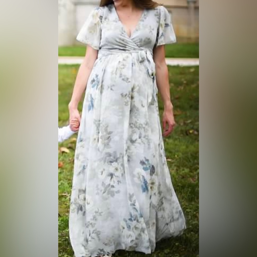 Floral Maternity Maxi Dress